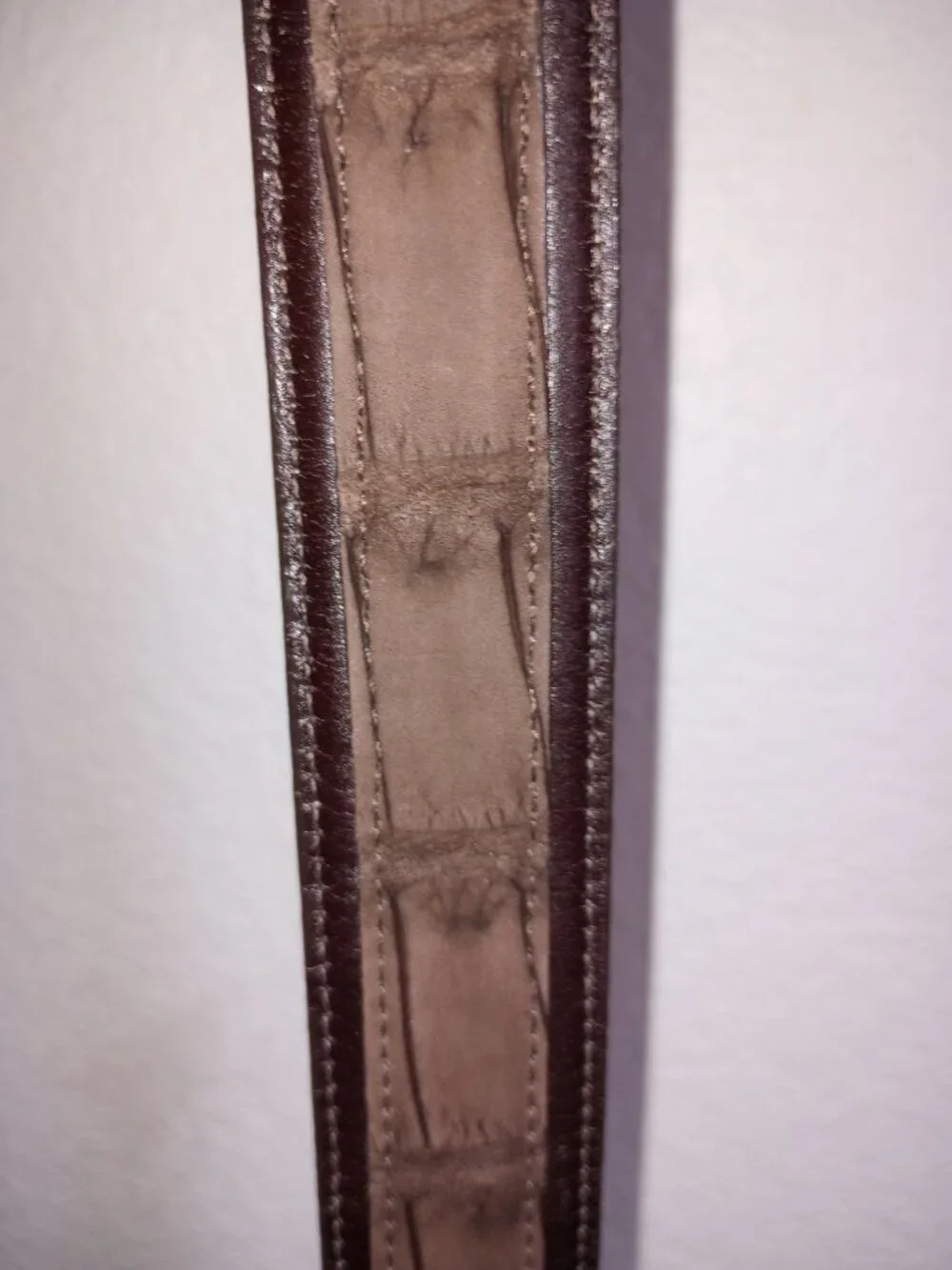 Men's Torino Elite Sueded Nile Crocodile Brown Belt Size 38 Brass Buckle USA